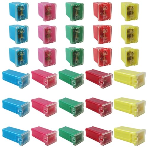 Kit actualizado de 30 fusibles para automóvil JURENGUDF con fusibles altos y de bajo perfil miniatura 3