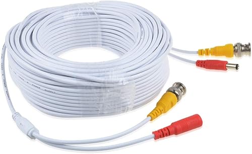 Miniatura 2 de J-ZMQER Cable de alimentación de video BNC blanco de 150 pies compatible con cable de cámara Samsung SDC-9441 SDH-B3040