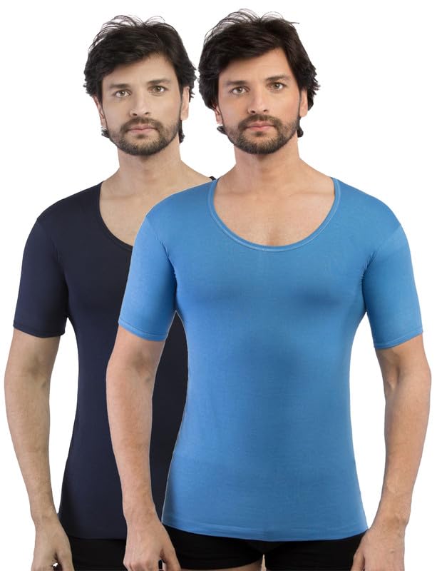 vip Supreme Men's Combed Cotton Colour Vest - Assorted Colours | Regular Fit Combo Pack Inner Vest for Men-picture-11