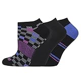 Dickies Women's 3 Pack Checkered No Show Socks