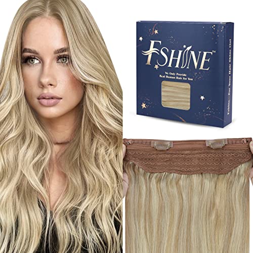Extensions Echthaar Mit Draht 30cm/12Zoll Farbe 16 Goldblond Highlight Mit Hellblond Highlight Draht On Extensions Tressen Adjustable Secret Hair Extensions Echthaar One Pieces 70G Cover