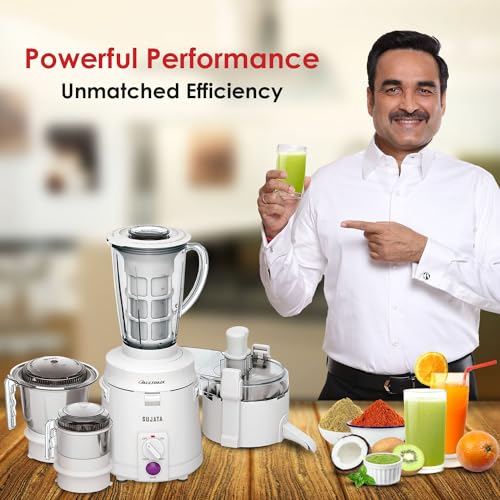 Sujata-Multimix-900-Watts-Mixer-Grinder-with-Juicer-22000-Rotations-Per-Min-90-Minutes-Continuous-Running-3-Versatile-Jars-1750-ml-1000-ml-and-400-ml-Coconut-milk-extractor-attachment