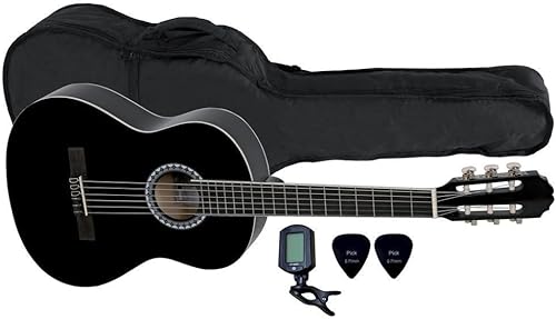 GEWA Guitarra Clásica BASIC SET 3/4, Guitarra Clásica (cuerpo de lima, diapasón de madera Pakka, acabado mate, ideal para principiantes ambiciosos y