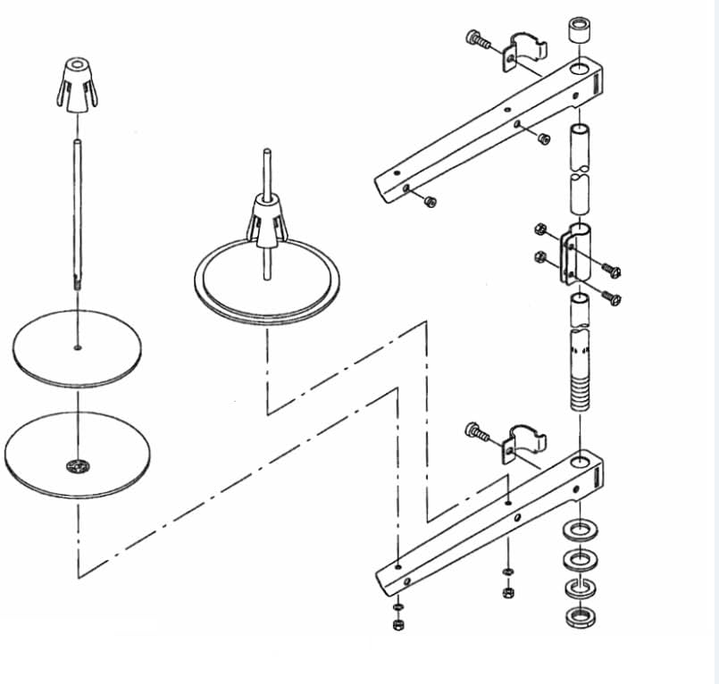 Juki 2-Spool Thread Stand #229-30358 Genuine - DDL-5550 DDL-8700 DU-1181 LU-1508