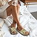 KLL Spa Shower Slippers Indoor and Outdoor Summer Soft Dorm Home Slides for Pool Gym Bath House 10.5-11 Beauty Spring Flowers Virgin Islands Yellow Elder