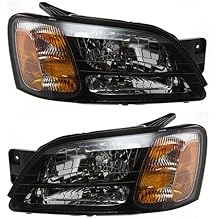 CarLights360 لعام 2000 01 02 03 2004 مجموعة المصابيح الأمامية سوبارو أوت باك للسائق والراكب معتمدة من وزارة النقل مع المصابيح البديلة SU2502105 SU2503105 تقليم السيارة GT Limited
