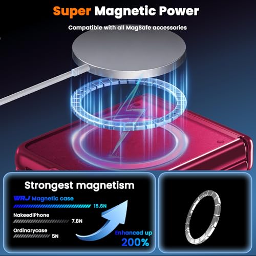 Image of WRJ for Motorola Razr 2026 /2025 /2024 Case Built-in Screen Protector,Hot Pink