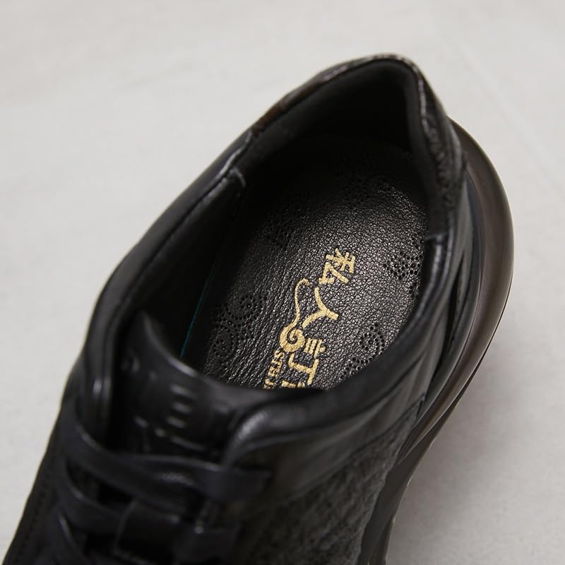 Men's Casual Dress Oxfords Shoes Business Formal Derby Sneakers Genuine Leather Fashion Formal Tuxedo Walking Shoes4