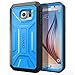 Galaxy S6 Case - Poetic [Revolution Series] - [Heavy Duty] [Dual Layer] Complete Protection Case with Built-In Screen Protector for Samsung Galaxy S6 (2015) Blue/Gray (3-Year Manufacturer Warranty From Poetic)