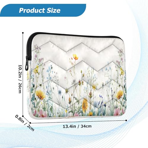 Funda para portátil 13-14 pulgadas impermeable con flores miniatura 3