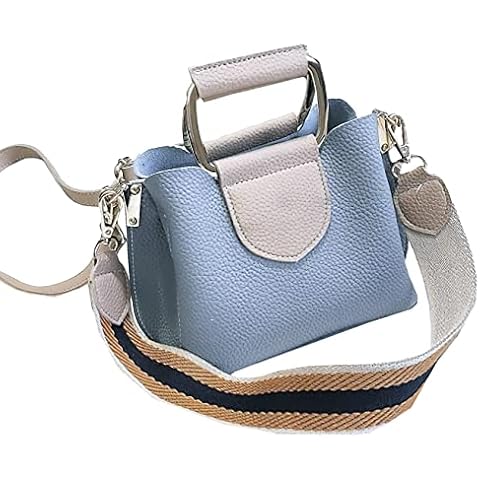 Small Crossbody Bag for Women Multi Strap Vegan Leather Mini Ladies Handbag Shoulder Bag Side Bag for Summer Vacation Travel (blue) Cover
