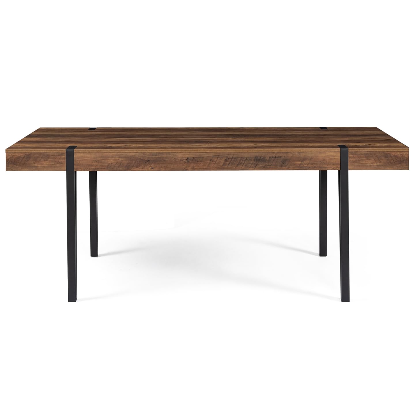 IDMarket – Mesa de comedor rectangular Austria para 10 personas, madera, pie de alfiler, 200 cm