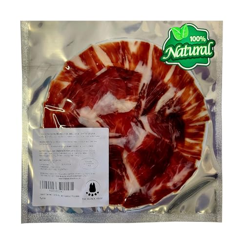 Hand Carved 100% Iberico Ham Shoulder BELLOTA Pata Negra - 100 Grams Bellota Iberico Ham Slices with 100% Natural Curation Process