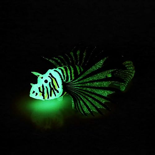 Yoidesu Decoraciones de peces artificiales brillantes, peces falsos luminosos, peces de acuario, exquisito adorno de simulación, decoración de