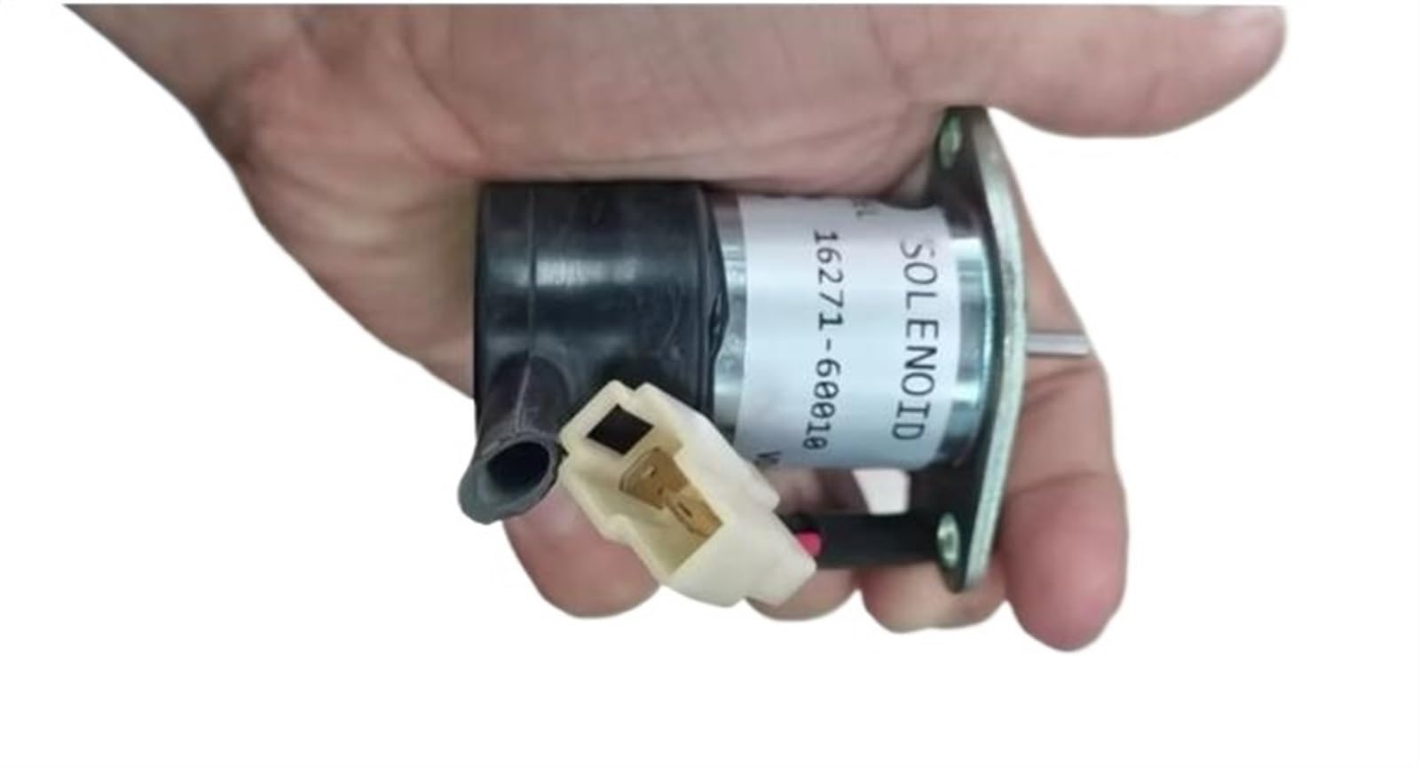 Zbbladm One Color 12V Diesel Engine Fuel Shutoff Solenoid 16271-60012 16271-60010 052600-4151 For Excavator Kx71 Kx41h Kx61 U15 U20 U30