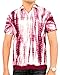 Produktbild LA LEELA Herren Zuknöpfen Hawaiihemd Tie Dye Kurzarm Casual Strand Sommer Urlaub Regular Fit Hemd Hexen Kastanienbraun_W686 S
