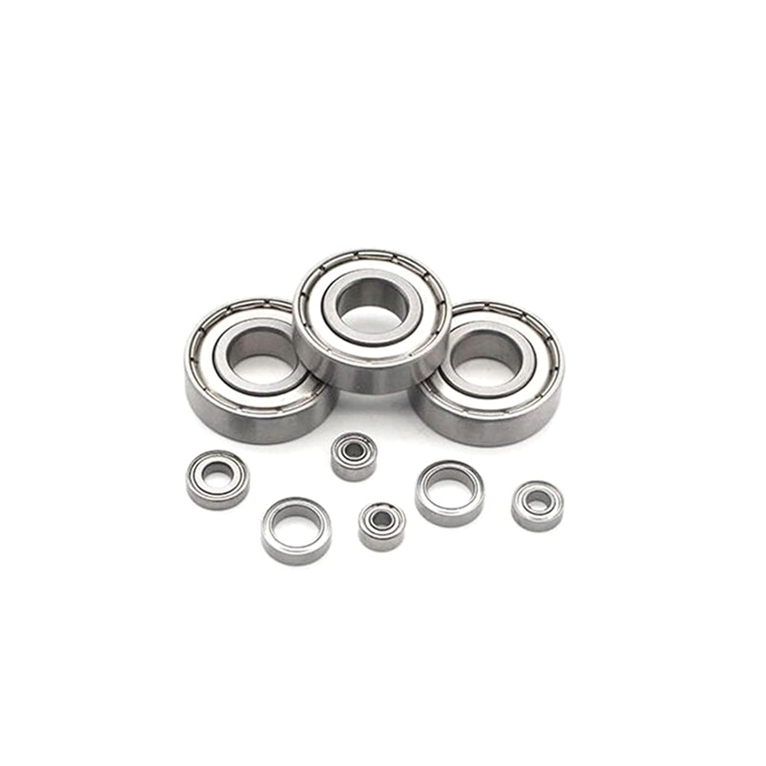 10PCS/2PCS Stainless Steel Bearing 689 9 * 17 * 5, S688 8 * 16 * 5, S687 7 * 14 * 5, S686 6 * 13 * 5, S685 5 * 11 * 5, S684 4 * 9 * 4, S683 3 * 7 * 3, S682 (Color : 2PCS, Size : S689ZZ 9x17x5mm)