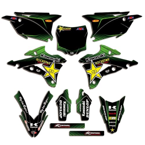 ENARUI Kit Deco Autocollant pour Kawasaki 85 100 KX KX85 KX100 2014 2015 2016 2017 2018 2019 2020 2021