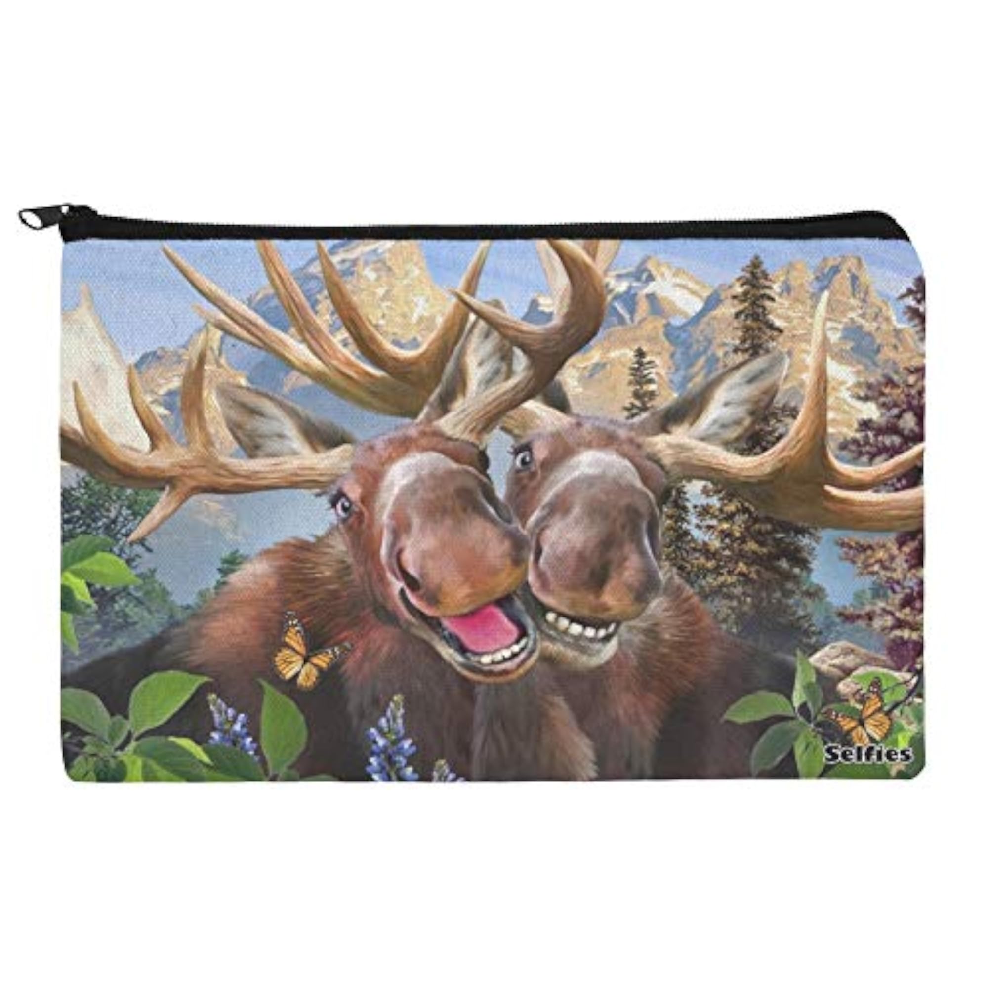 Moose Selfie Makeup Cosmetic Bag Organizer Pouch