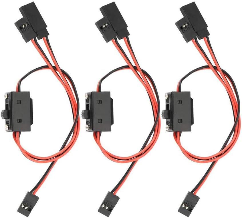 YIXISI 3 PCS 3-Way Power On/Off Switch for JR FUTABA Receiver of RC Car Accessories
