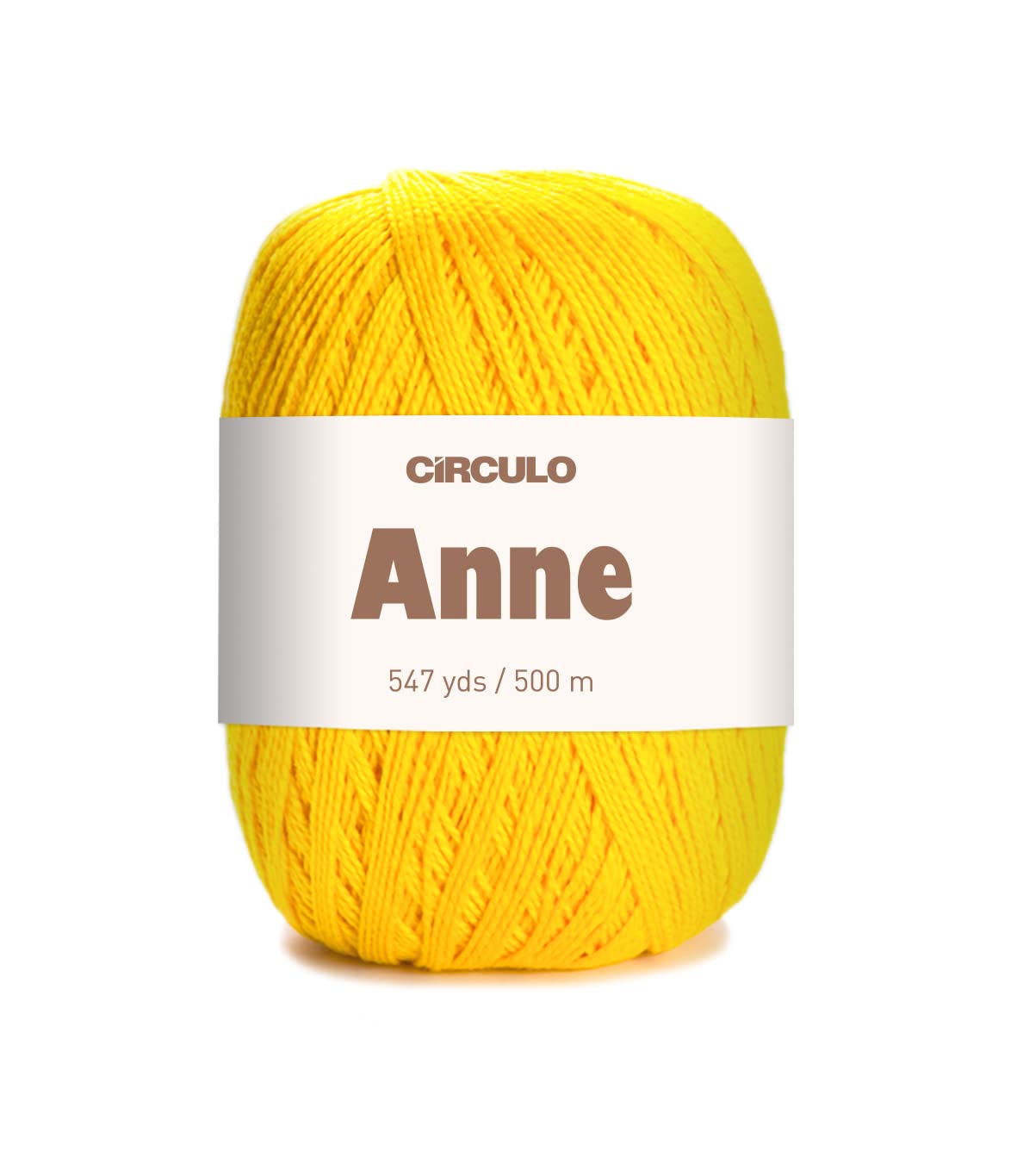 Circulo Anne Yarn 100% Mercerized Cotton 147g - 1289, jaune, 3.5mm