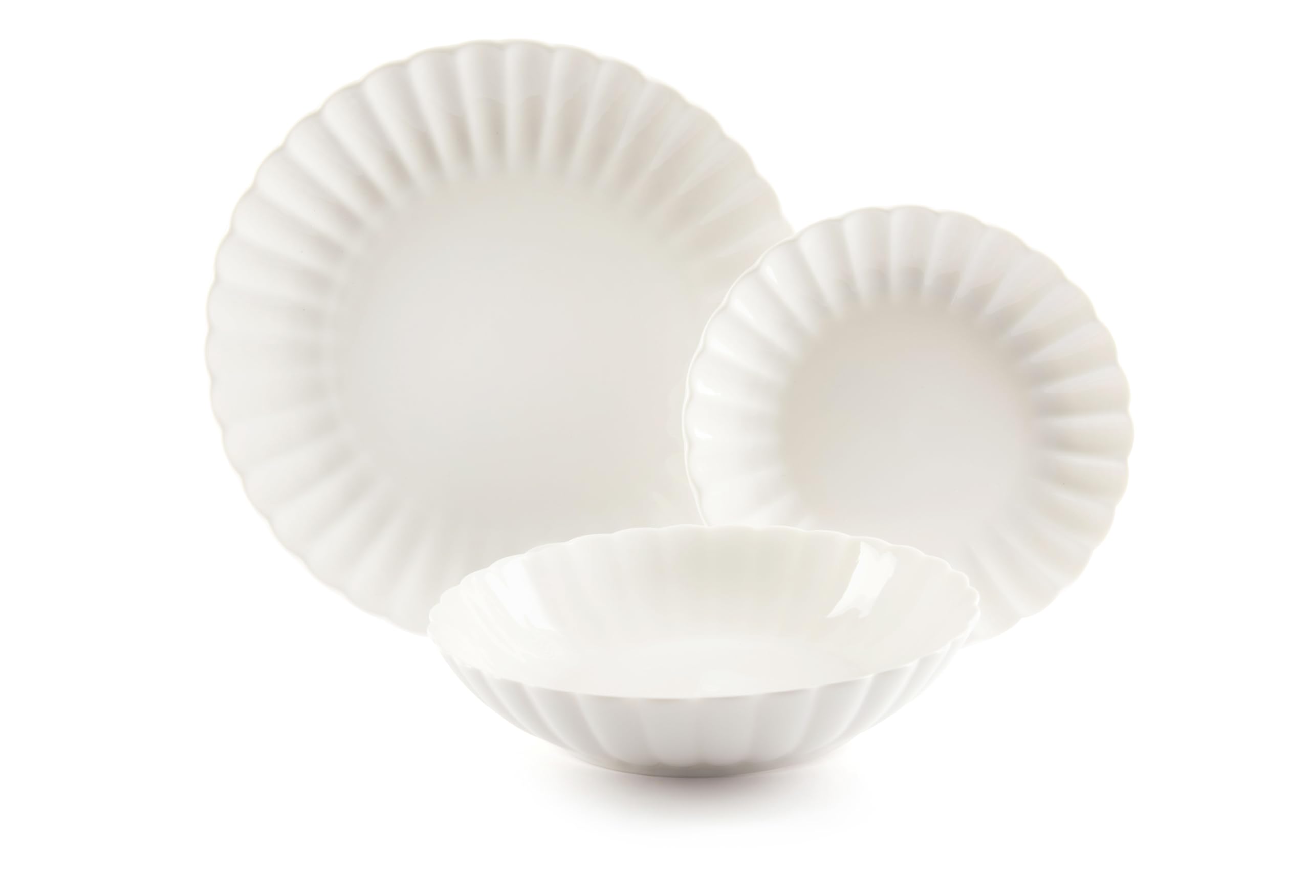 Excelsa Eliksir serwis obiadowy, 18 sztuk, biały, porcelana