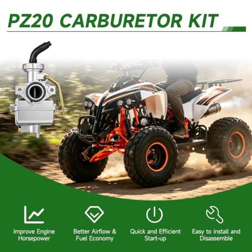 Image of PZ20 Carburetor & Starter Motor for Tao tao 110cc Coolster 125cc ATV