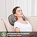 Snailax Shiatsu Massage Pillow with Heat -Deep Kneading Neck Shoulder Lumbar Calf Leg Foot Back Massager, Plush Cozy Design, Gifts for Men Woman