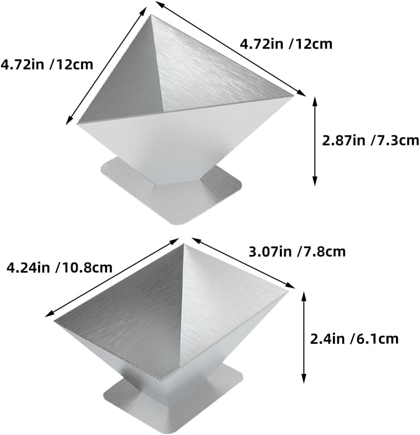 2Pcs Stainless Steel Zongzi Mold Set for Making Triangle and Square Sticky Rice Dumplings Essential Kitchen Tool for Dragon Boat Festival