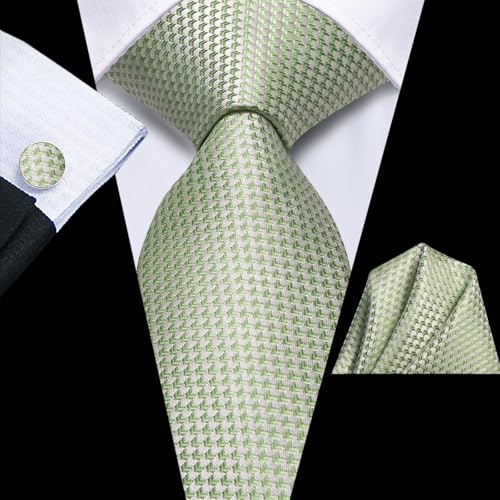Image of Hi-Tie Mens Paisley Floral Striped Ties Set Silk Necktie and Lapel Pin for Men Pocket Square Cufflinks Set Business Wedding