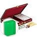 Chinese Mahjong Game Set with Case, Tiles, and Accessories, The Standard "Emerald" Set