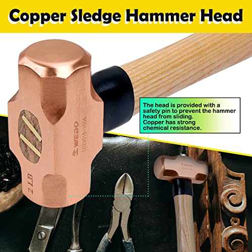 WEDO Copper Sledge Hammer Wooden Handle