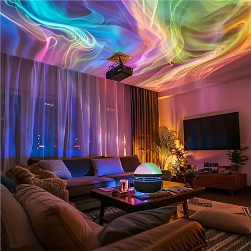 Projecteur ciel étoilé aurore boréale LED veilleuse avec télécommande - 2