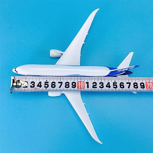 Avión Boeing B787 miniatura 18 cm escala 1:300 adorno de metal para despacho de pilotos 7