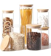 ComSaf 6 Pieces Glass Clear Food Storage Container | Lids