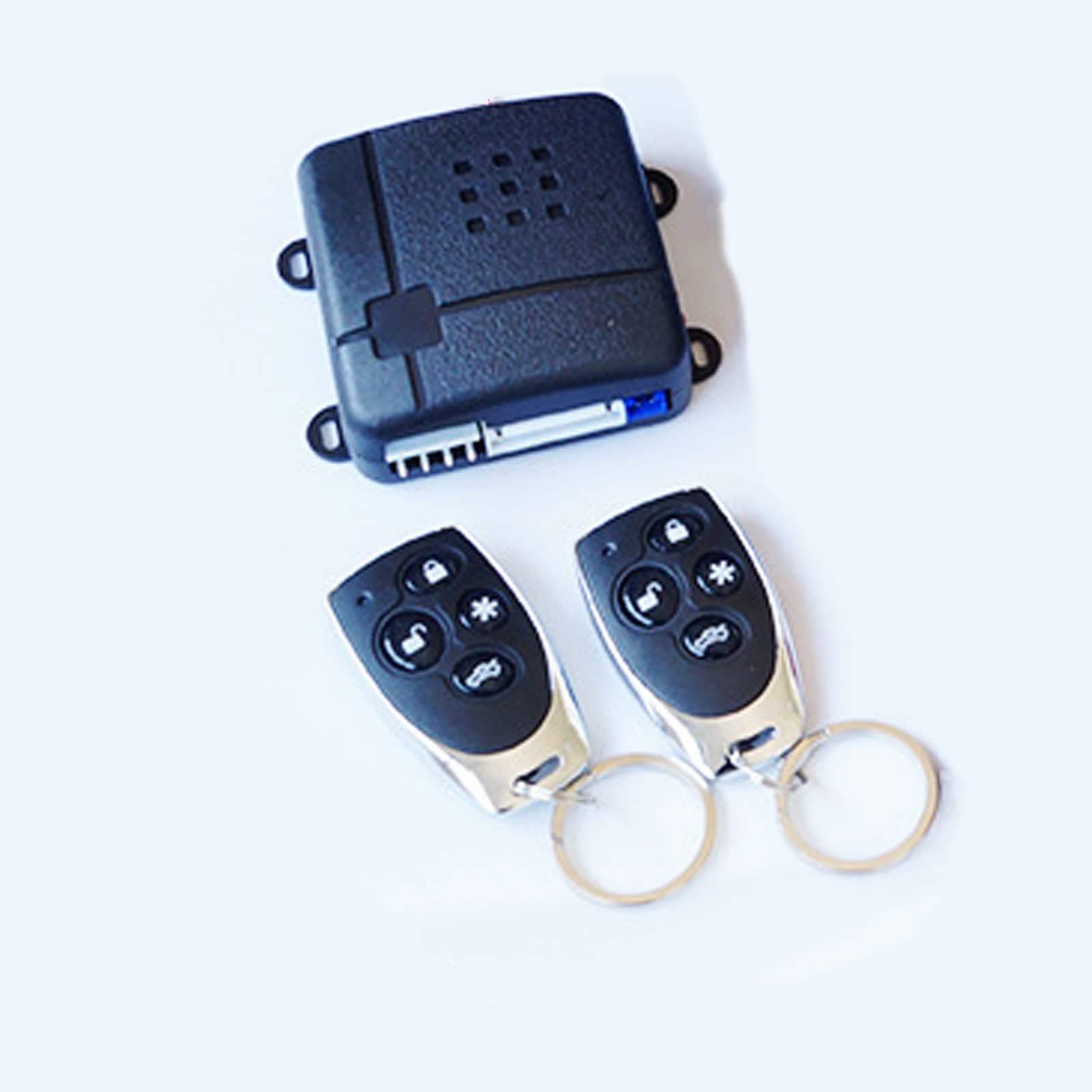 WANGCL Alarma antirrobo remota para automóvil, Sistema de protección contra Robo de vehículos, Cerradura Central sin Llave + Sensor de Impacto + 2 Controles remotos universales