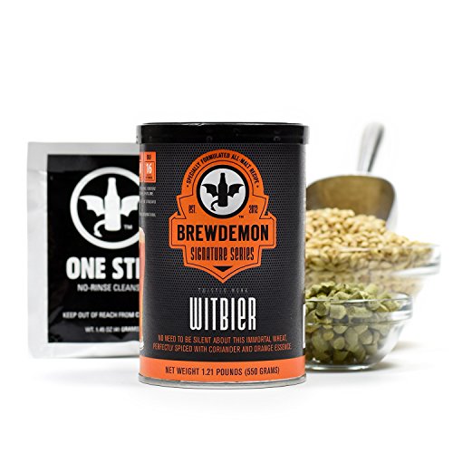 Brewdemon 1 Gal. Twisted Monk Witbier Beer Recipe Kit - Makes A Wicked-Good 4.6% Abv Batch Of Craft Brewed Beer #TOP2