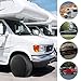 Camper Tire Covers for Trailers,Tire Covers for Cars,Rv Wheel Covers Set of 4,Tough Wheel Protector for Truck, SUV, Trailer, Camper, RV Universal Fits Tire Diameters 33-35 inches, Black