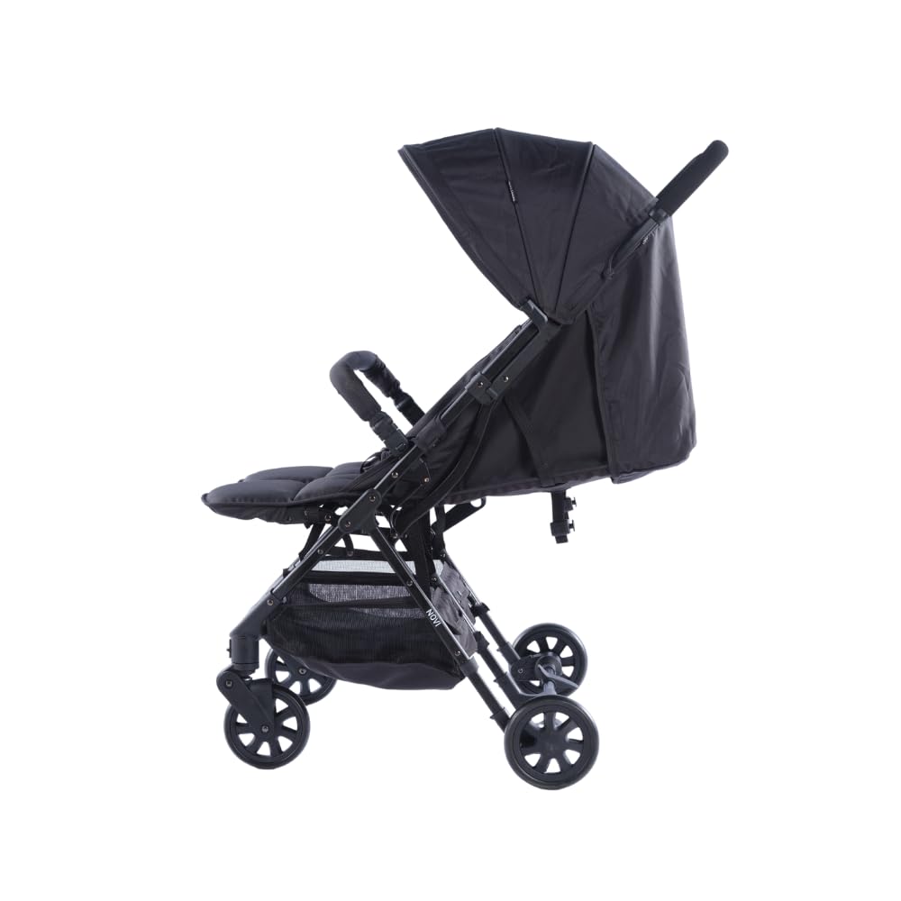 Novi Baby® Foss Go Duo, Zwillingsbuggy von Geburt an bis 15 kg (ca. 3 Jahre), extra großer Korb, leicht und klein faltbar, 5-Punkt-Sicherheitsgurt