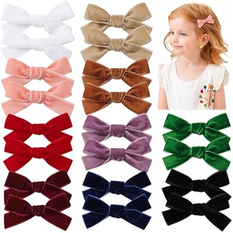 YLEN YHXX Velvet Hair Bow Clips Cover