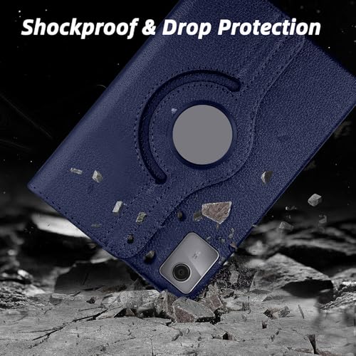 Casotec Flip Cover for Lenovo Tab M11 (11 inch) | 360° Rotating Back Cover | Leather Finish | Pencil Holder | Multi-Angle Stand Cover for Lenovo Tab M11 (11 inch) - Blue Casotec Flip Cover for Lenovo Tab M11 (11 inch) | 360° Rotating Back Cover | Leather Finish | Pencil Holder | Multi-Angle Stand Cover for Lenovo Tab M11 (11 inch) - Blue