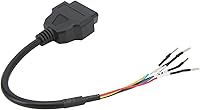 Vista 8 de Septpenta OBDII OBD2 Conector hembra, 16 pines K CAN línea diagnóstico puente probador conector conector coleta cable adaptador para motocicleta