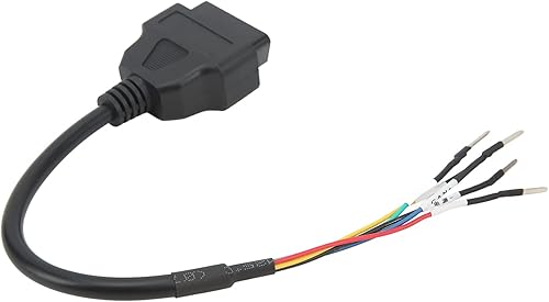 Miniatura 8 de Septpenta OBDII OBD2 Conector hembra, 16 pines K CAN línea diagnóstico puente probador conector conector coleta cable adaptador para motocicleta,