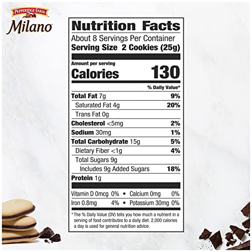 Image of Pepperidge Farm Milano Cookies, Chocolate Orange, 7 Oz Bag