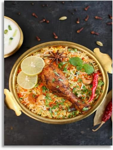Bathroom Wall Art Chicken biryani Spicy Indian Malabar Pictures Wall