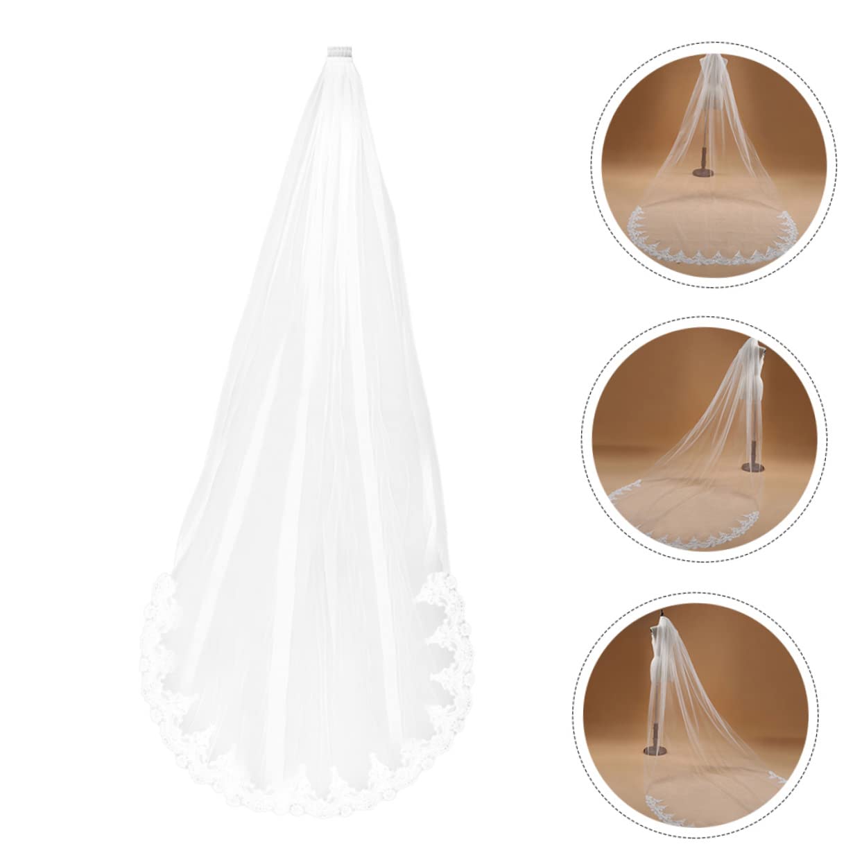 SHERCHPRY 2stücke Lange -hochzeits-schleier Mit Eleganter Brautschleier Feinem Material Für Unvergessliche Hochzeitsmomente Für Bräute Und Hochzeitsfeiern