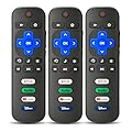 3-Pack Replacement Remote for Roku TV, Compatible with TCL/Onn/Hisense Roku TVs, No Setup Required, 1-Year Warranty