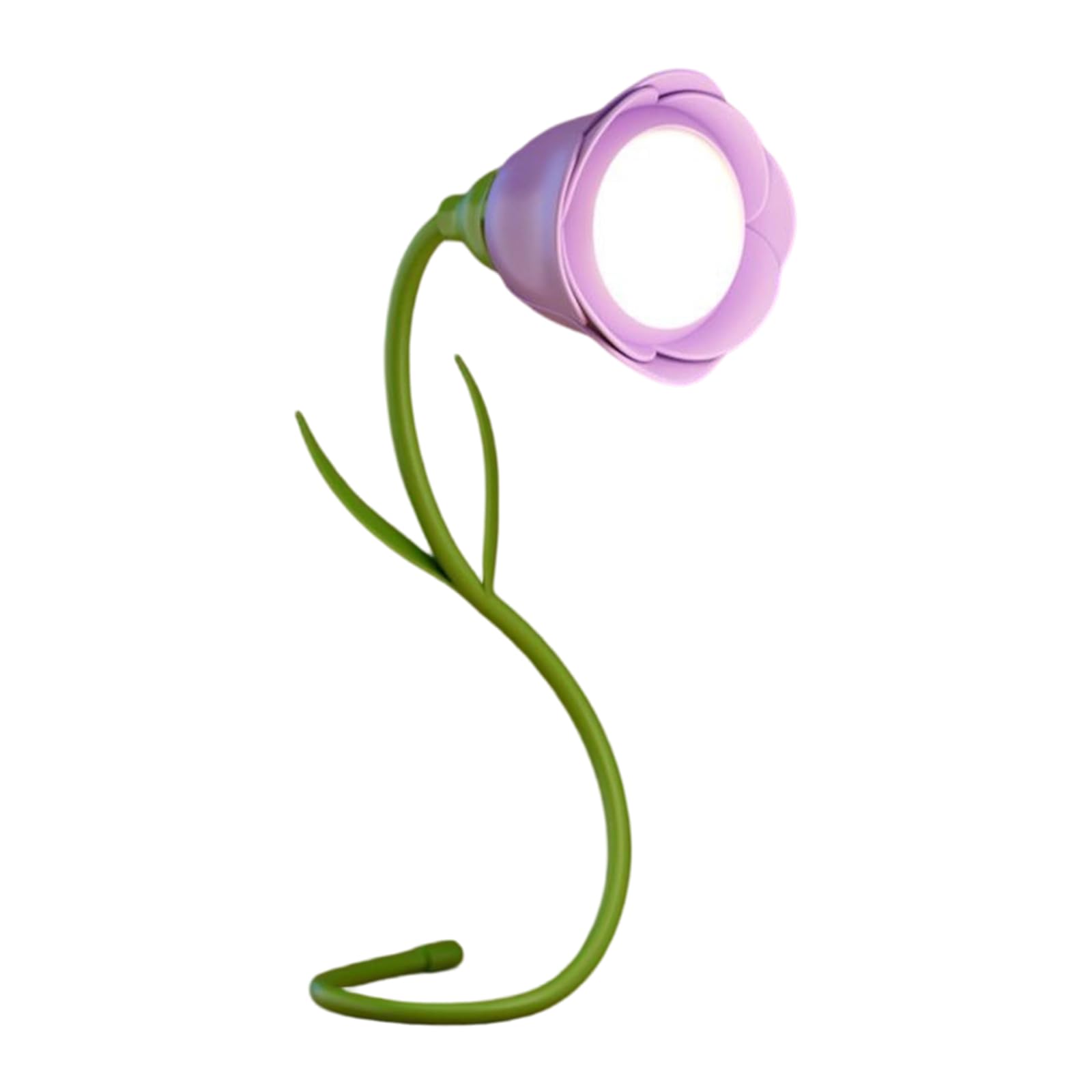 Hsioluted Purple Multifunctional Dimmable Room Atmospheres Bedroom Lights Bendable Dimmable Night Light Flower Shape Led Desk Lamp Room Atmospheres Bedroom Lights For Students