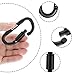 D-FantiX Carabiner Clip, Aluminum Locking Carabiner Keychain D Ring Carabiner Set EDC Black Pack of 5