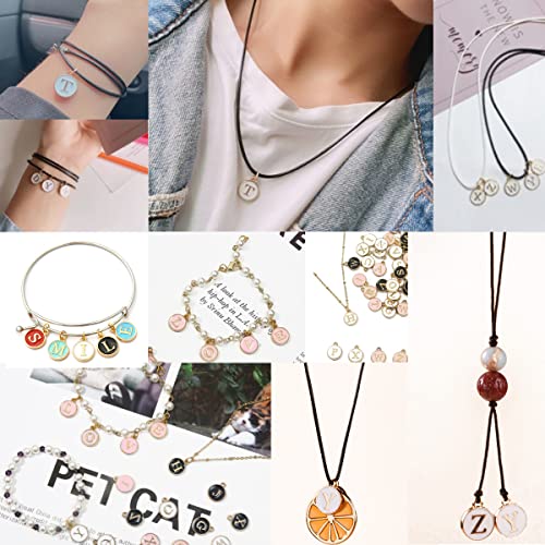 Nsbell LC-104 104Pcs Letter Charms For Jewelry Making Charm For Bracelet Initial Charms Double Sided Alphabet Charms thumb #3